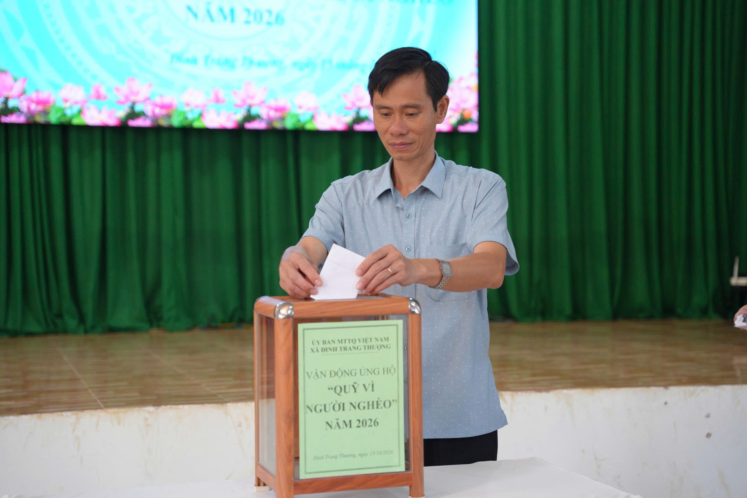 XÃ ĐINH TRANG THƯỢNG PHÁT ĐỘNG ỦNG HỘ QUỸ “VÌ NGƯỜI NGHÈO” NĂM 2026